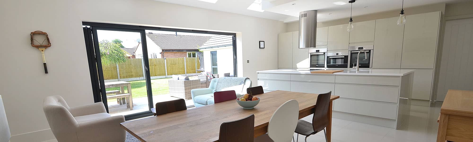 New kitchen and dining area in house extension in Chester