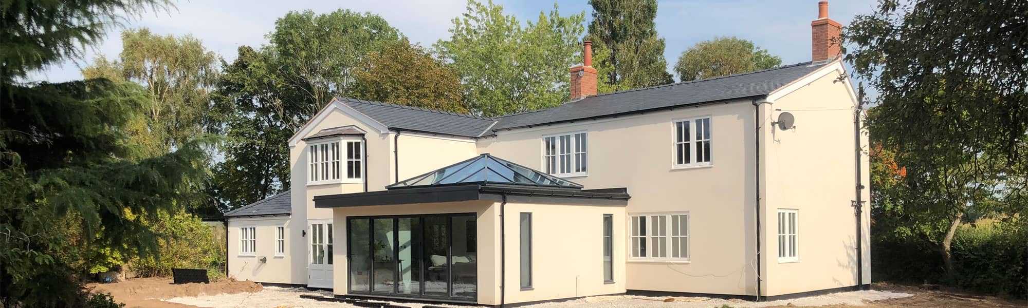 Extension built at rear of house in Cheshire